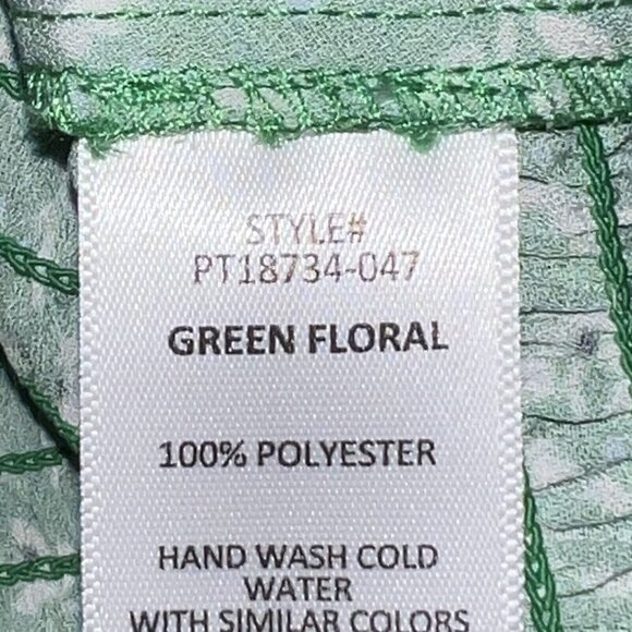 LUSH Green Floral Print Ruched Front Smocked Back Cami Tank Top Women Size 2X - Picture 9 of 10